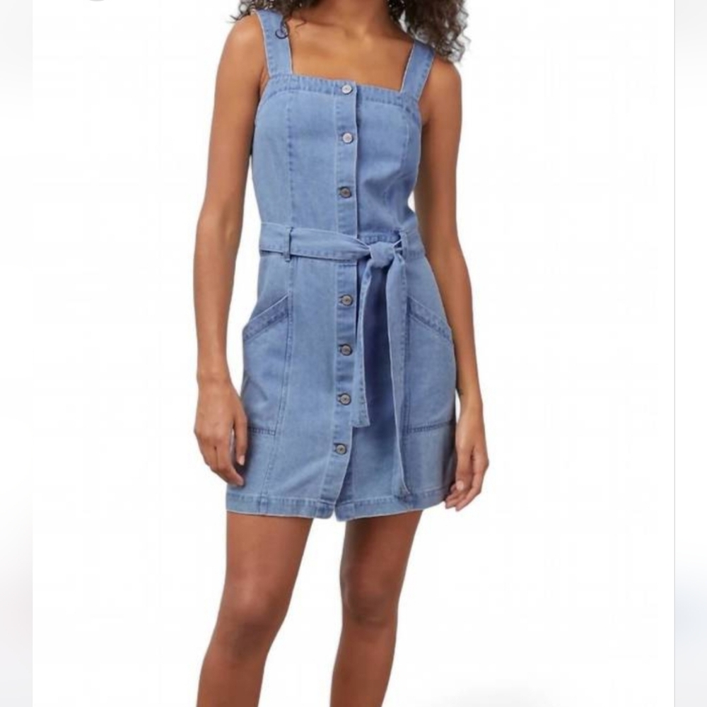 Rails Anita Tie Waist Dress In Ocean Size XS
